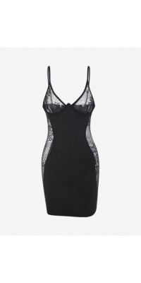 Underwired Mesh Sheer Spaghetti Strap Dr...