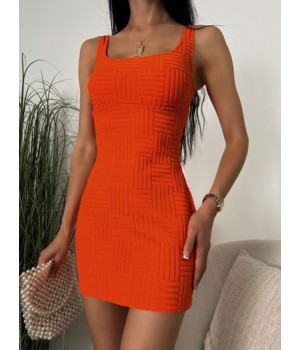 Terry Cloth Toweling Cutout Back Tank Mini Dress