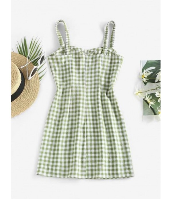 Gingham Cupped Bodycon Dress