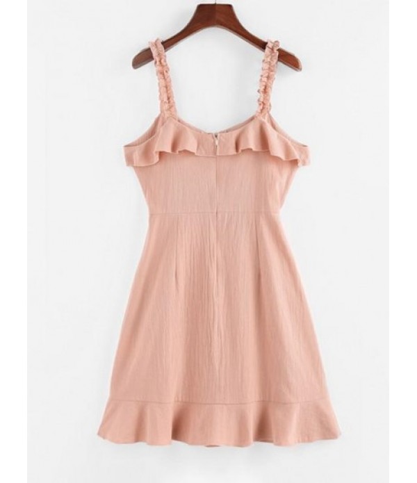 Ruffle Strap Mini Dress