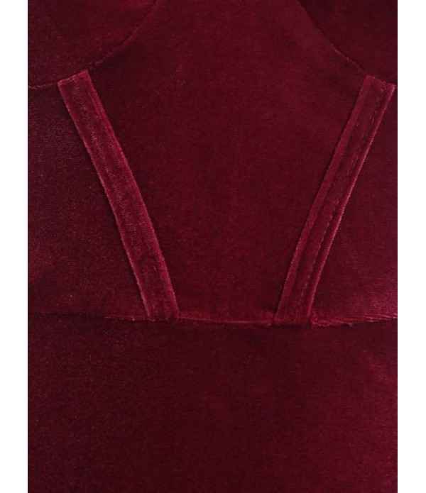 Cami Bustier Corset-style Velvet Slinky Dress